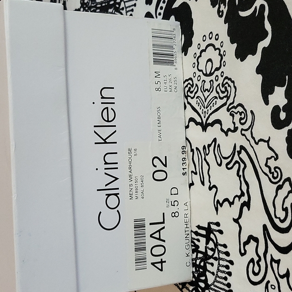 Calvin Klein Men's Black Leather Dress Shoes Size 8.5 (Like New) - Picture 9 of 10